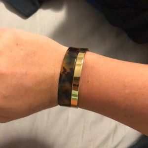 JCrew Tortoise shell and gold cuff